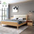 诱居 床 时光极简北欧实木床 原木色橡胶木现代简约软件靠床铺1.8米日式双人1.5m单人床(1.5米 床+床头柜*1)第2张高清大图