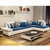现代简约布艺沙发可拆洗大小户型转角客厅多人沙发组合家具(淡黄色 单位+双位+贵妃位3.2米)第4张高清大图