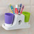 自动挤牙膏器 创意情侣家居牙刷挂架 牙刷架洗漱用品(紫+绿)第3张高清大图