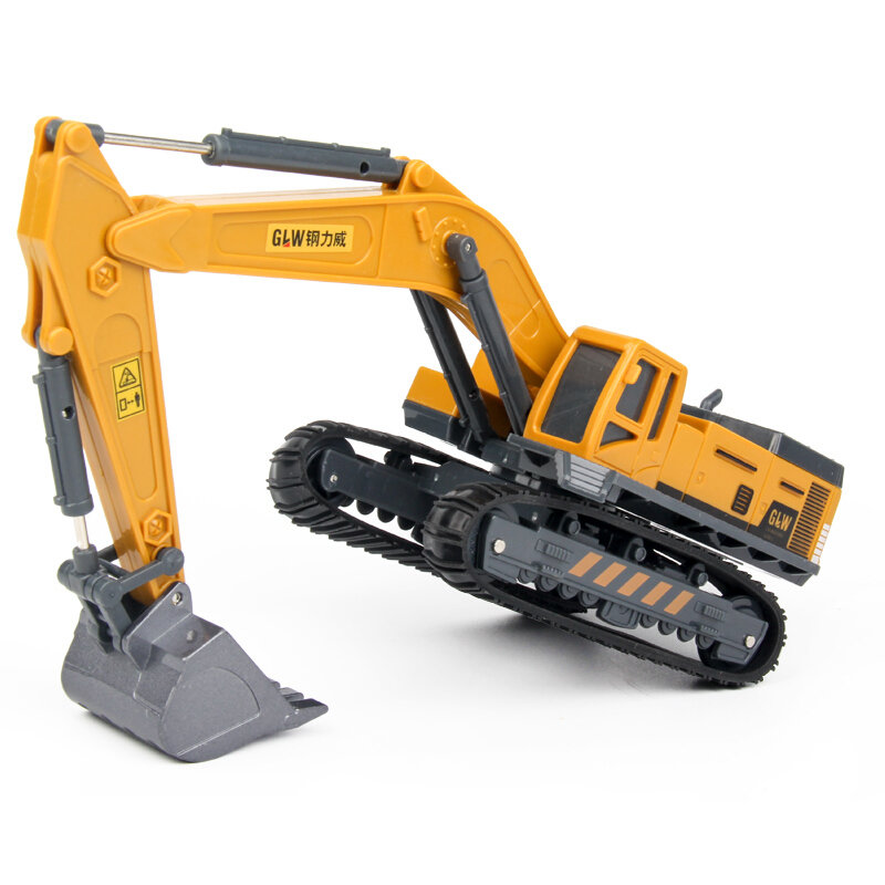钢力威儿童玩具车模挖土机塑料800 合金车仿真模型男合金工程车