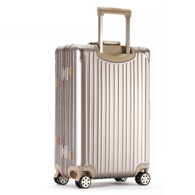 安途尔全铝镁铝合金拉杆箱金属旅行箱行李箱商务万向轮登机箱(黑色 20寸)