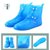 鞋套防水防滑防雨鞋套儿童成人鞋套中筒耐磨加厚雨鞋硅胶防水雨靴(简单款（黄色）-34-35  (M))第2张高清大图