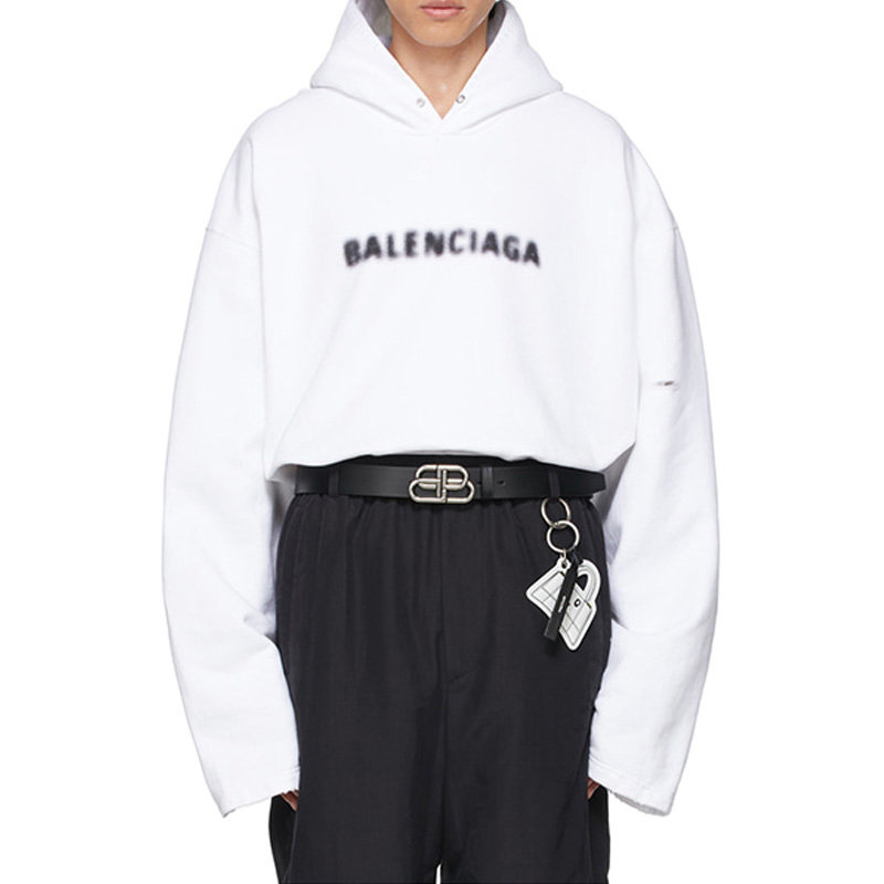 balenciaga男士白色卫衣帽衫661711tkvd69040m码白色时尚百搭