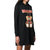 Moschino黑色女士卫衣式连衣裙 EV0453-0527-3555 0138黑色 时尚百搭第5张高清大图
