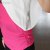 苏醒的乐园 2013夏装新款新品 女装淑女宽松双色拼接雪纺衫XFS722(玫红色 M)第5张高清大图