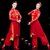 XJ1814古典舞演出服女飘逸中国风舞蹈服装现代广场舞秧歌服新款套装成人XJ1814(红色L)第2张高清大图