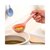 家用小麦秆塑料大号汤勺简约素色长柄稀饭勺多用途厨房餐具汤勺(咖啡色（大号）)第2张高清大图