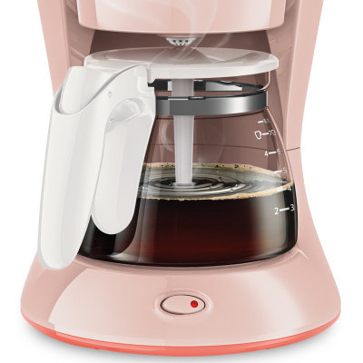 飞利浦（PHILIPS）咖啡机  HD7431/30家用型智能科技美式滴滤式咖啡壶 煮咖啡机 粉色
