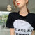 vibe风撞色设计感短袖T恤女夏季韩版2022新款印花宽松上衣潮牌ins(2XL 136-160斤 主图色)第2张高清大图
