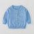 婴儿毛衣秋装男纯棉新生儿线衣0-3个月春秋女宝宝针织开衫外套(80cm 蓝色)第5张高清大图
