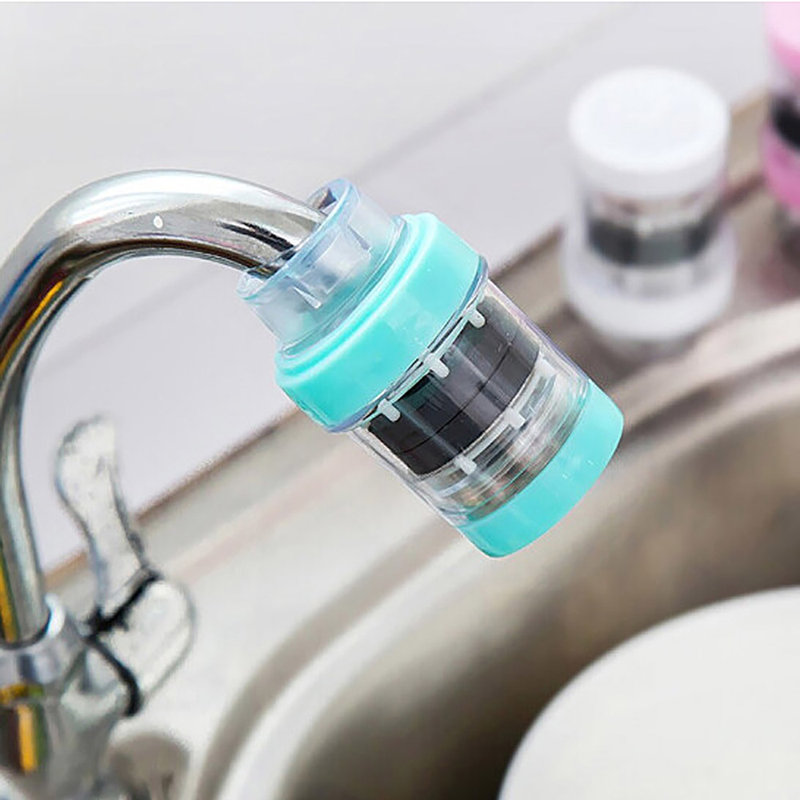 御良材厨房家用防溅滤水器两个装蓝白ytlsq2a内置磁铁麦饭石滤层