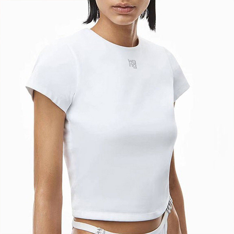 亚历山大王白色女士t恤4cc321127510001s码白色时尚百搭