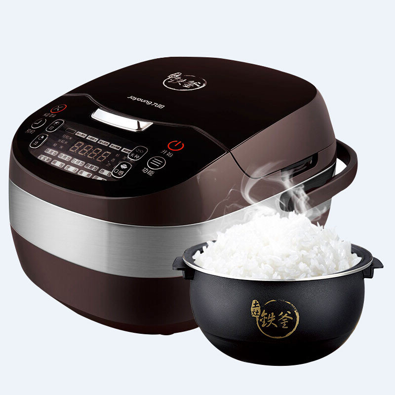 jyf-50t1 咖啡色 自身均匀生热-4斤土灶铁釜;快热-ih灶火加热; 电饭煲
