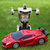 超大感应变形遥控汽车金刚机器人充电动无线遥控车儿童玩具车男孩(金色 一个机身两个电池)第5张高清大图