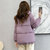 MISS LISA韩版短款棉服冬季小个子女装加厚棉袄外套D0001(紫色 M)第2张高清大图