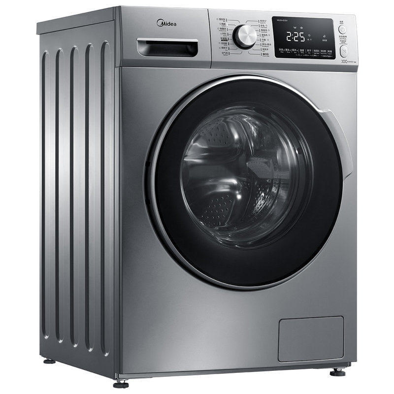 美的(midea) md100-4553dy 10公斤 滚筒 洗衣机 洗烘一体 巴赫银