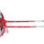 狂神铝碳一体羽毛球拍送原厂天然羽毛球三只(红色)第2张高清大图