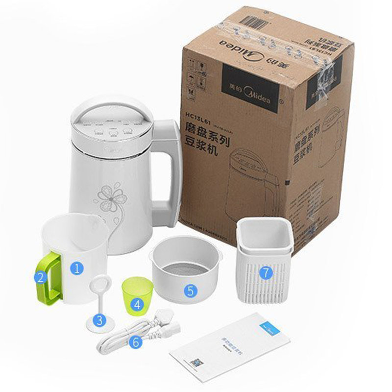 美的mideade12e12豆浆机无网研磨立体加热白