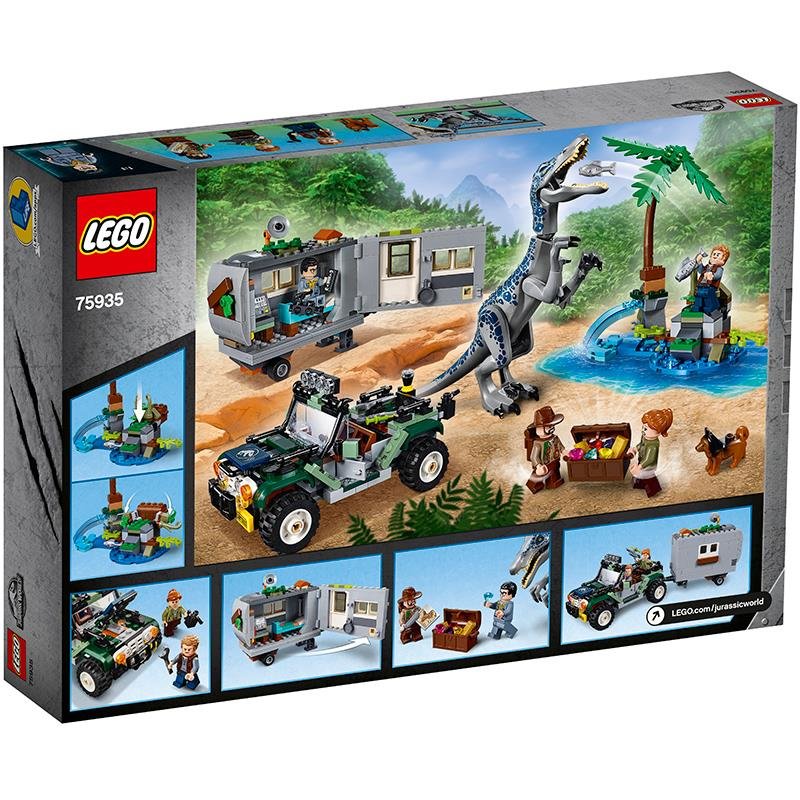 乐高侏罗纪世界系列75935重爪龙之战寻宝探险积木男孩玩具