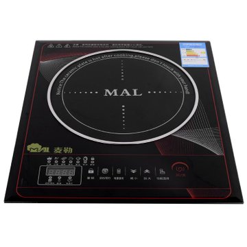 麦勒（MAL）触摸式电磁炉AREE020-B08 8档火力调节 定时定温功能 黑色 带汤锅