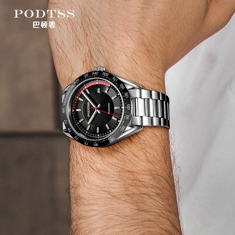 宾爵旗下巴顿寰宇征战系列圣殿行者全自动机械腕表pt6820寰宇征战黑壳