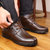 米斯康（MR.KANG）男鞋休闲鞋 高帮棉皮鞋加绒保暖鞋子冬季新款335(棕色 42)第5张高清大图