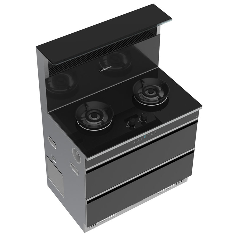 万和vanwardjjzyv2大火大吸力集成灶烟机灶具保洁柜42kw大火力钢化