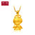 周大福3D福星宝宝天使之翼足金黄金吊坠定价R7622第2张高清大图
