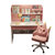 儿童学习桌子家用书桌书架小学生卧室写字桌椅套装家用课桌椅组合(60cm拉丝黑橡木（单桌）)第5张高清大图