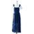 Mistletoe新款时尚背带长款裙子韩版女装夏雪纺连衣裙F6848(深蓝色 XL)第3张高清大图