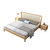 美天乐 北欧实木床现代简约1.8米1.5双人床卧室家具主卧日式床带软靠婚床(1.5*2米胡桃色 床)第5张高清大图