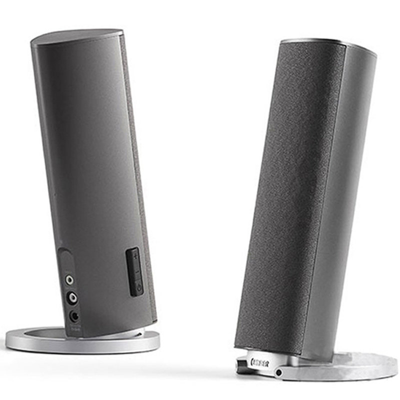 漫步者edifierr26t20声道桌面柱形多媒体笔记本音箱铁灰色