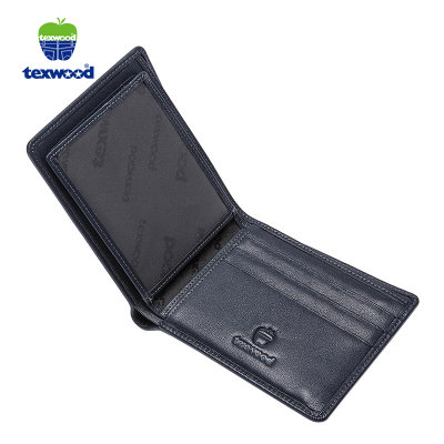 texwood德士活钱包 男士短款真皮钱包 头层牛皮横款潮钱夹商务男包包