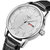 宾格（BINGER）手表商务情侣手表一对石英表皮带男女表对表防水(本色白面对表)第3张高清大图