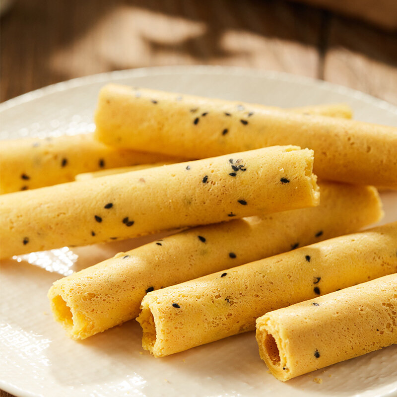 康师傅蛋酥卷醇香芝麻味384g营养早餐办公室休闲零食小吃