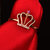 梦克拉Mkela 18k玫瑰金钻石红宝石戒指 王冠 k金钻石刚玉指环第2张高清大图
