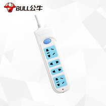 公牛（BULL）蓝白经典款 电源插座接线板 插线板拖线板插排 GN-607(全长1.8米)
