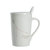 创意个性杯子陶瓷马克杯带盖勺潮流情侣喝水杯家用咖啡杯定制logo(金牛座+专属勺+盖子（黑）)第5张高清大图