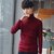 高领毛衣男修身韩版圆领针织衫冬季学生青少年线衣MLS-17019(黑色 XL)第5张高清大图