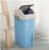 摇盖垃圾桶家用卫生间长方形有盖带盖厕所夹缝厨房北欧简约扁10升米白JMQ-285第3张高清大图