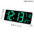 汉时创意大屏幕液晶电子挂钟客厅静音夜光日历时钟装饰钟表 HW101(黑色绿灯)第2张高清大图