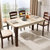 大理石餐桌椅组合现代简约实木餐台套装长方形饭桌子方桌整装(4张餐椅)第5张高清大图