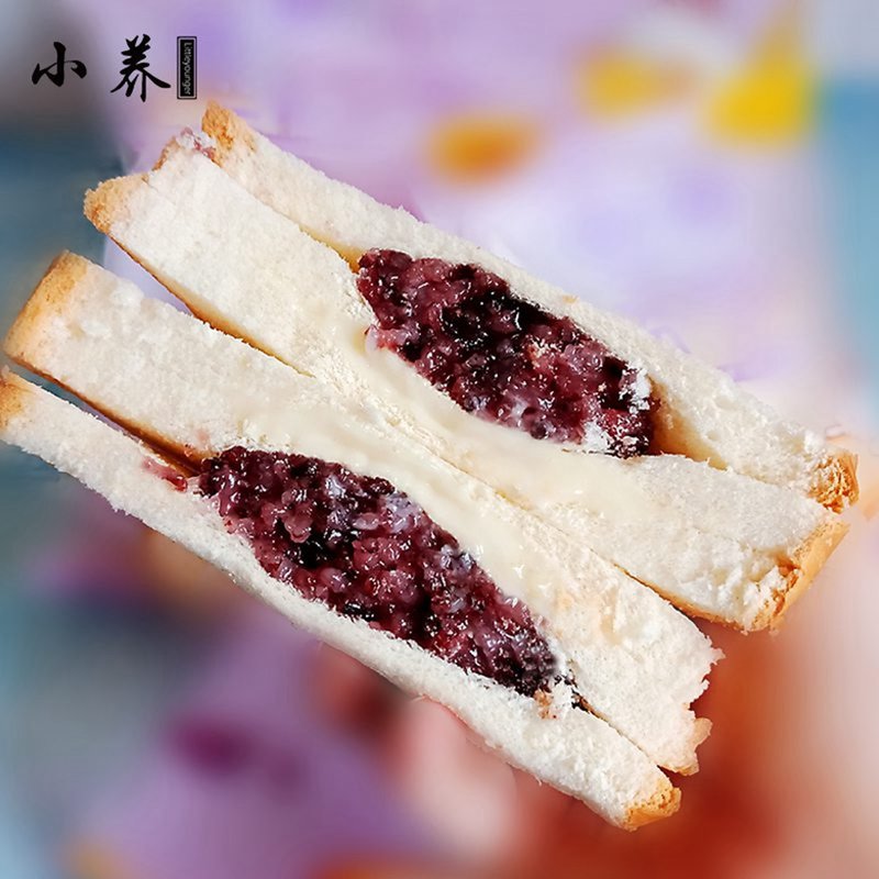 小养紫米夹心面包吐司500克12天短保紫米面包吐司