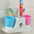 浦晨 台式吸盘牙刷架洗漱套装(台式蓝粉PB9004)第4张高清大图