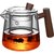 实木把大容量泡花茶壶玻璃茶水分离单壶家用煮茶器耐高温茶具套装(600ML壶)第5张高清大图