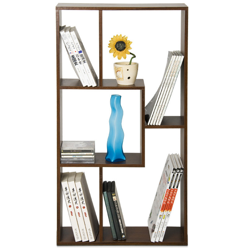 慧乐家魔方五格挂墙柜 时尚收纳架 横竖两用展示柜 深浅双色11073