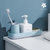 日本AKAW爱家屋创意卫生间牙刷牙膏收纳整理台面清洁用具置物架子(深蓝色)第5张高清大图