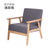 一米色彩 简易沙发 北欧田园布艺双人单人沙发椅小型实木简约日式沙发(紫色 双人位)第4张高清大图
