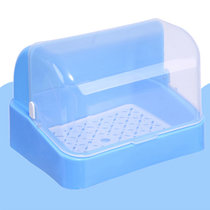 防尘防虫婴幼儿奶瓶收纳箱餐具箱奶瓶架奶(蓝色)