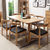 餐桌实木餐桌椅组合现代简约长方形饭桌北欧日式小户型餐厅家具橡胶木桌子(一桌六椅温莎椅1.35米原木色)第3张高清大图